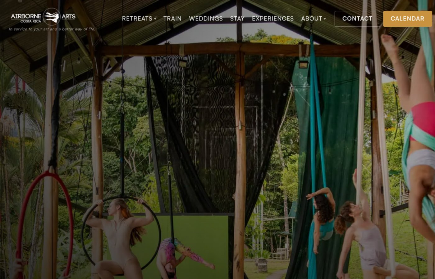 Airborne Arts Costa Rica website built by WizardWeb